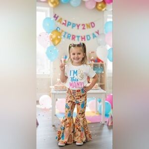 Girl Power Bell Bottom Birthday Outfit